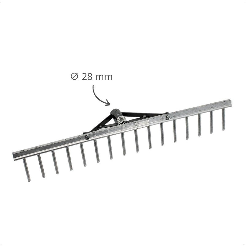 Rekord Aluminium Rake Lightweight with 16 Prongs Width 62 cm
