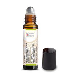 Greenwood Essential CLEAR COMMUNICATION - ELOQUENT - Essential Oil Blend for Speech Impediment with Holy Basil (Tulsi), Spearmint, Orange, Cajeput, German Chamomile & Frankincense Essential Oils 10ml (0.33 oz)