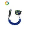 Mystic SUP Coiled Leash - 10ft - Grey/Mint