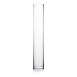 WGV Cylinder Vase, 4" W x 24" H, Floral Container, Glass Candle Holder Centerpiece Planter Terrarium for Wedding Party Event, Home Office Decor, Clear, 1 Piece