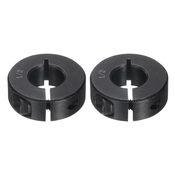sourcing map 2Pcs Single Split Shaft Collar, 1/2" Bore One