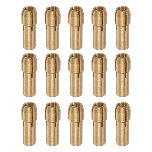 HARFINGTON 15pcs Brass Collet 3.2mm Brass Drill Chucks Mini Electric
