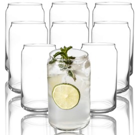 Oojami 24 pcs Can shaped Plastic Disposable Stemless Shatterproof BPA-Free drinking cups Beer Iced Coffee Mocktails, Cocktails Soda Water, Iced Tea, Boba, Home, Bars Wedding, Party, 12 Ounce