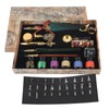 Feather Pen Set European Style British Retro Lacquer Stamp Dipped