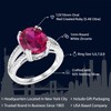 Gem Stone King 925 Sterling Silver Red Created Ruby Ring