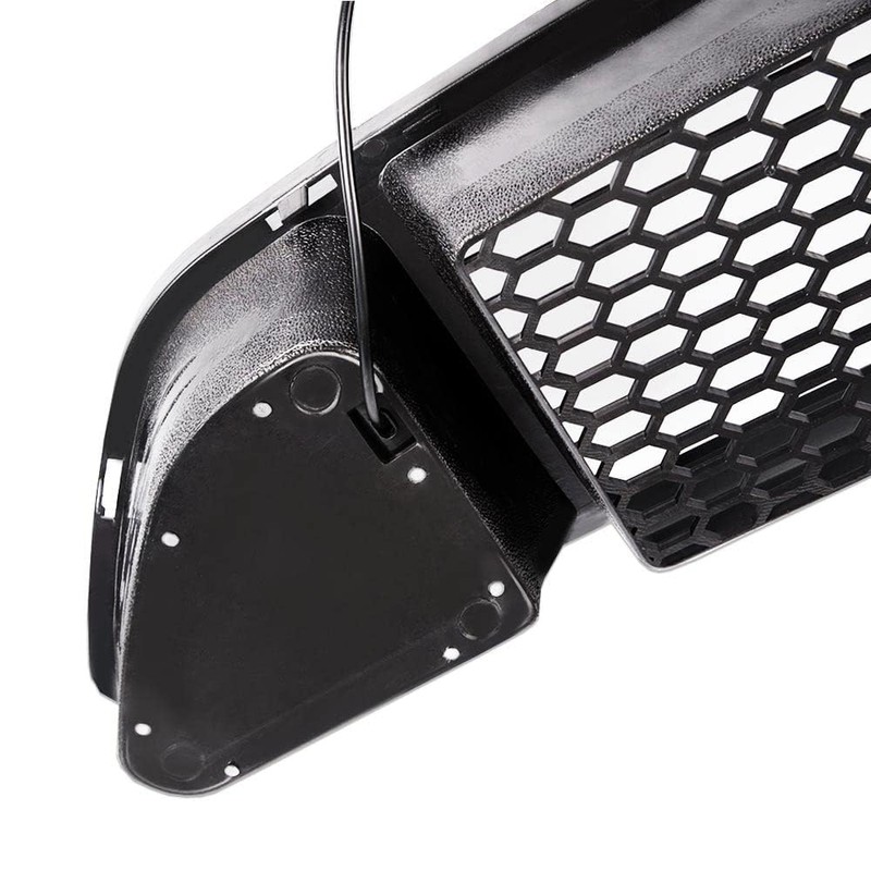 PIT66 Front Upper Hood Grille w/White DRL LED Light, Compatible