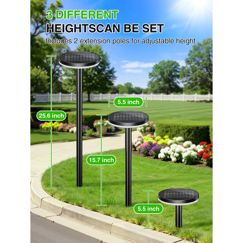 KOOPER 3X Larger & Taller Solar Pathway Lights Outdoor, 6
