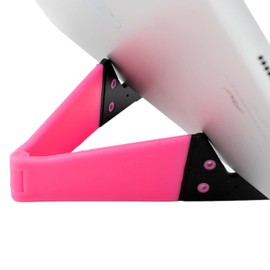 CABLEPELADO - Holder for Mobile Phones or Tablets | Stable Table Mount | Angle up to 90° | Compatible with All Models | Foldable and Handy | 11 x 2 cm | Pink