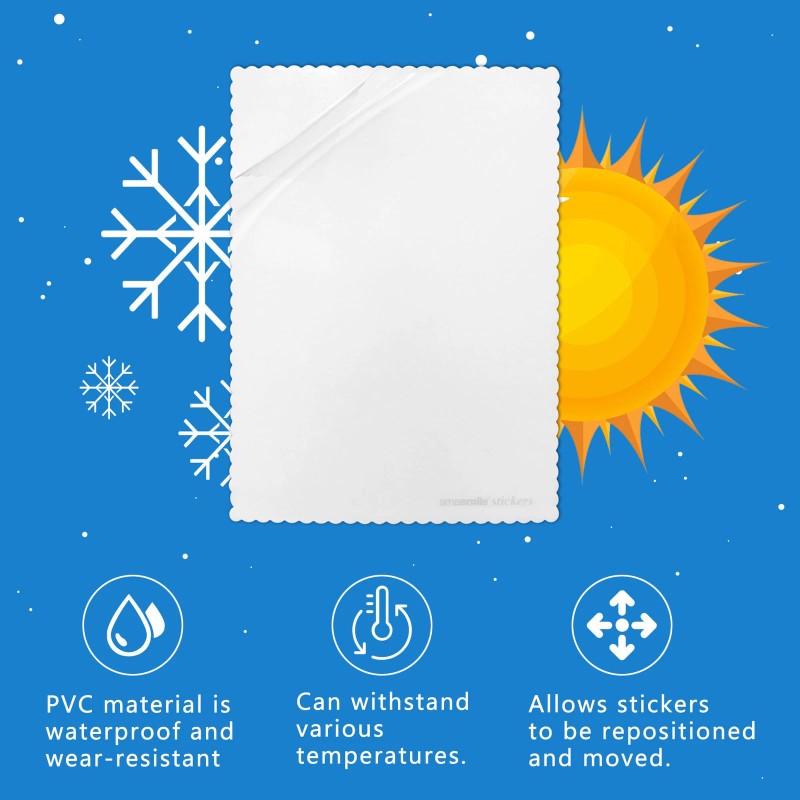 SMASMILE Windshield Sticker Applicator 5 Pack 5"x7" Static Cling for