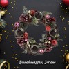 Christmas Advent Wreath Made of Multiple Materials Round with Pink/Green/Brown
