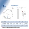 CARBO Instruments 2 1-2" Pressure Gauge, Stainless Steel Case, Chrome
