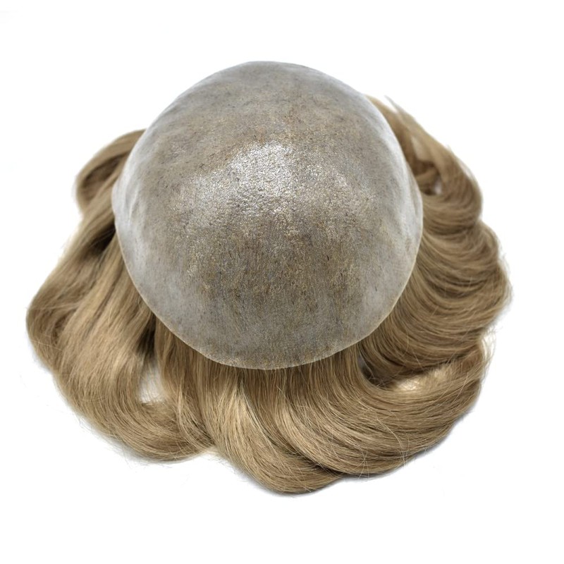 RESHE Hair System For Mens Toupee Real Human Hair Natural