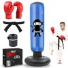 Rukala Kids Punching Bag Set - Boxing Gloves, Karate Black