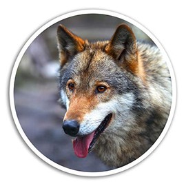 2 x 10cm Wild Wolf Vinyl Stickers - Wolves Spirit Sticker Laptop Luggage #8235 (10cm Wide)