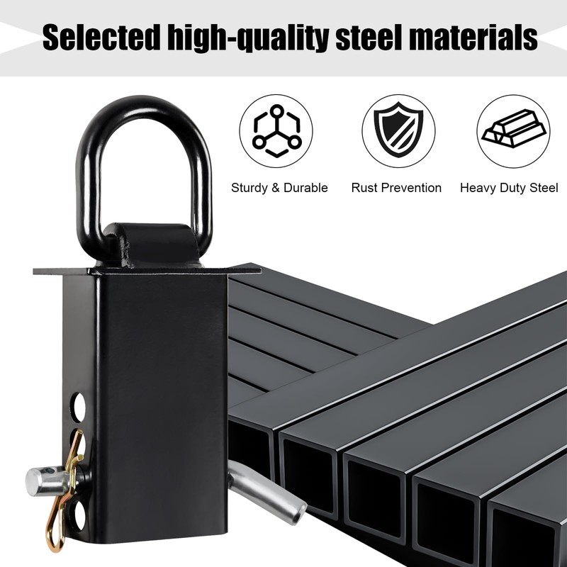 Heavy-Duty Trailer Stake Pocket D Rings with Anti-Loss Cord, Adjustable