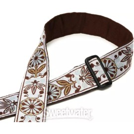 Lock-It Straps Designer Series 2" Guitar Strap with Locking Ends - Vintage Brown