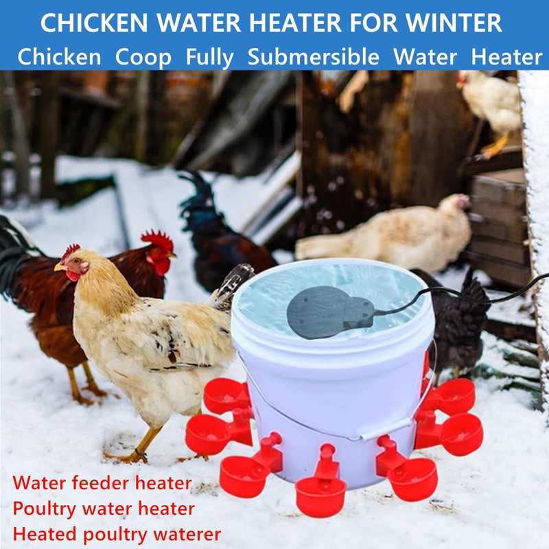 KNEOYR 500W De-icer Submersible Bird Bath Heater - Ideal for