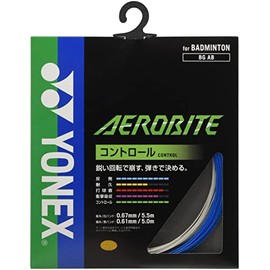 YONEX Badminton Strings, Aerobite (0.61 mm), BGAB, White x Blue