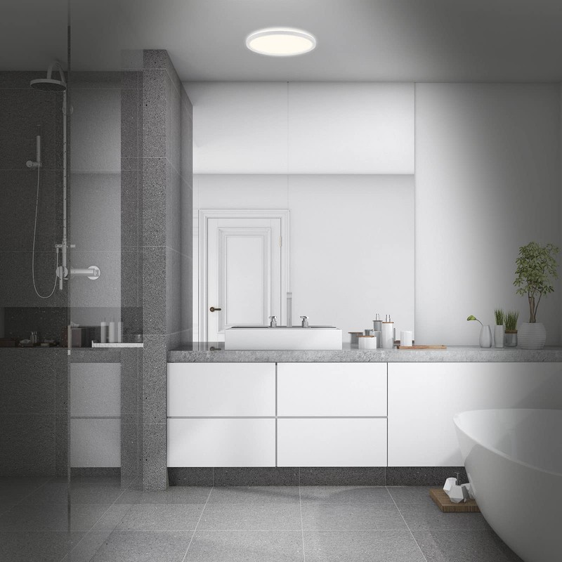 BRILONER Leuchten LED Bathroom Ceiling Light with Backlight, IP44 LED