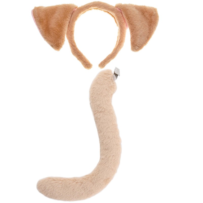 CHEU Puppy Dog Ears Headband and Tail Costume