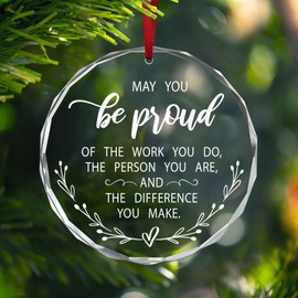 ARVEXO Inspirational Gifts for Women, Men, Christmas Ornaments - Coworkers, Boss, Thank You Gifts for Women, Employee Appreciation Gifts, Retirement Gifts - Christmas Tree Decoration Glass Ornament