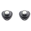 ZHYOHEN 4PCS Black Adhesive Pulley Three Beads Universal Wheel Storage
