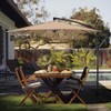 InfiniPower InfiniPower 10ft Cantilever Patio Hanging Umbrella Offset Outdoor Market