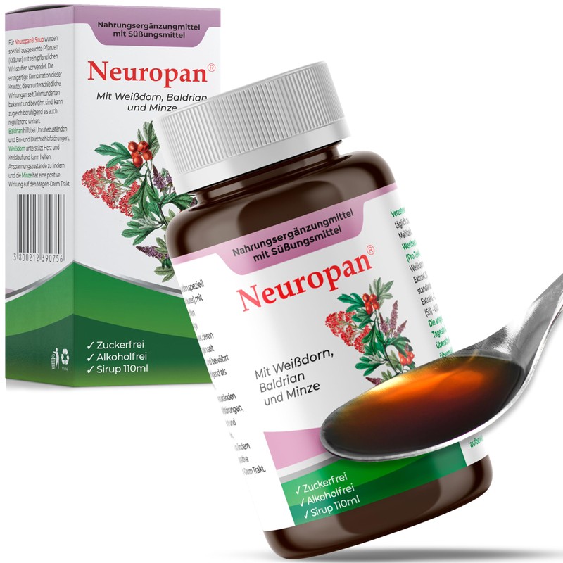 Neuropan Syrup 110 ml Anti-Stress Valerian for Relaxation [Vegetable +