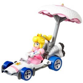 Hot Wheels Die-Cast Mario Kart Princess Peach in B-Dasher Kart with Peach Parasol Glider