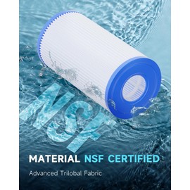 AQUALTRA Pool Filters Type A or C Replaces Intex 29000E/59900E, Easy Set Pool Filters, Summer Escapes or Summer Waves, 8" x 4 1/4" Above Ground Pool Filters 4 Pack