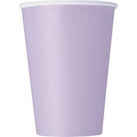 Lavender Solid Paper Cups - 12 oz. (Pack of 10) - Elegant & Eco-Friendly Party Drinkware - Perfect for Birthdays, Showers, & Special Celebrations