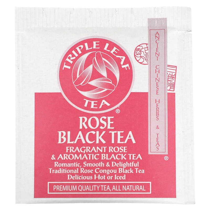 Triple Leaf Tea Rose Black Tea, 20 Tea Bags, 1.06
