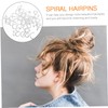 PACKOVE 20Pcs Silver Spiral Hair Clips Flexible Hair Screw Clamps