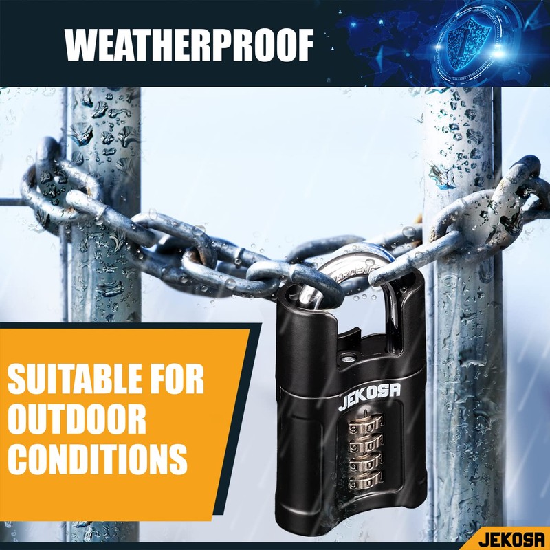 Jekosa® JKS/55 [Waterproof] Heavy Duty Combination Padlock Outdoor - [Closed