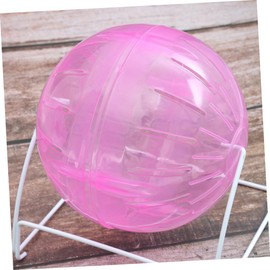Gatuida Four in One Multifunctional Hamster Exercise Ball Pink Small Pet Run About Ball with Stand for Hamsters and Small Animals Encourages Healthy Activity and Fun Playtime