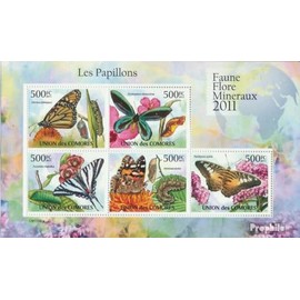 Comoros 2986-2990 Sheetlet (complete. issue.) unmounted mint/never hinged ** MNH 2011 Butterflies (Stamps for collectors) Butterflies