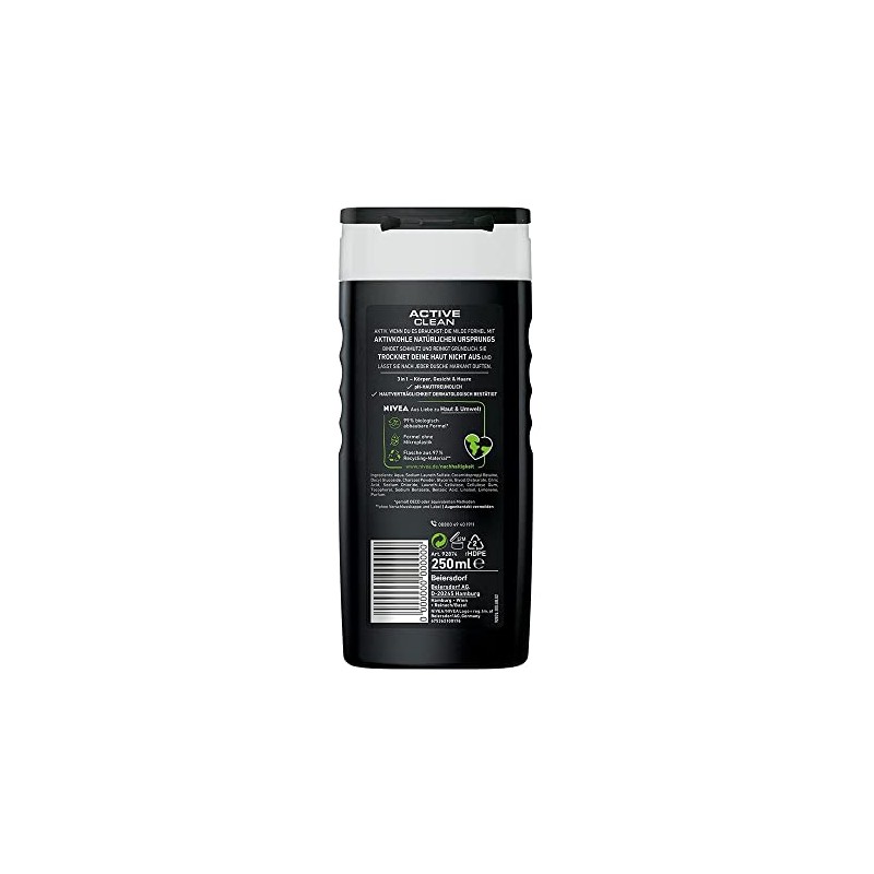 NIVEA Active Clean Shower Gel 250 ml