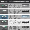 Iron Forge Cable 15 Amp White Replacement Coiled Extension Cord