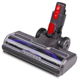 HESTIA Hardwood Floor Attachment for Dyson V7 V8 V10 V11 V15 SV10 SV12 SV14 Cordless Stick Vacuum Cleaners, V-Shaped Roller Brush, LED Headlights, Cleaner Head Replacement Parts (Green Light)