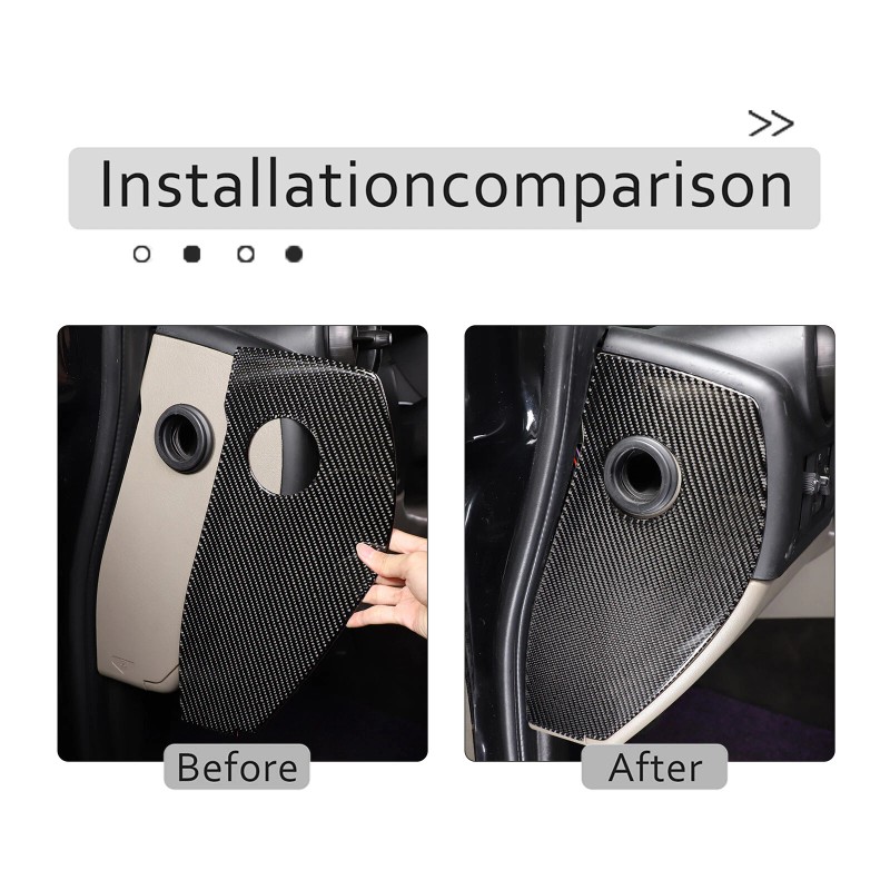 e-power-auto-Trim Carbon Fiber Door Buffer Cushion Mat Panel Cover sticker