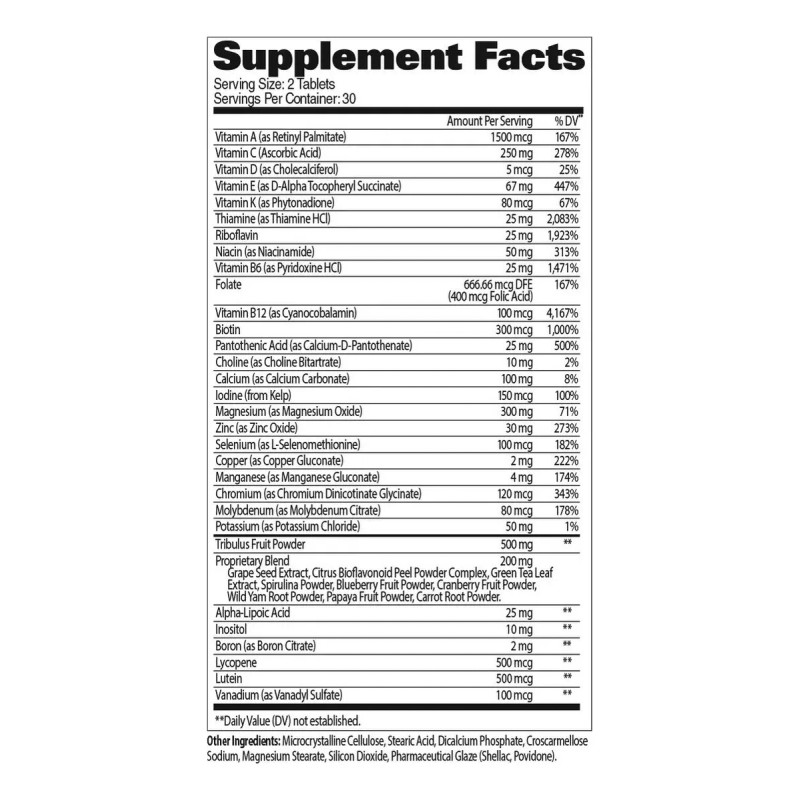 Gat Mens Multi Test Multivitaminico Testoterone Tabletas Sabor