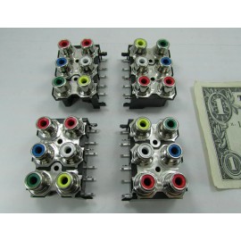 Universal Board Mount 6 Position RCA Female Jacks Audio Video Connector Socket TV Stereo