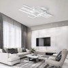 Jaycomey Ceiling Light,Modern LED Ceiling Lamps with 3 Squares,75W Cool