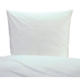 texpot Linon Bed Linen in White with Envelope Closure – Choice of Sizes – Hotel Bed Linen (Pillowcase 80 x 80 cm)