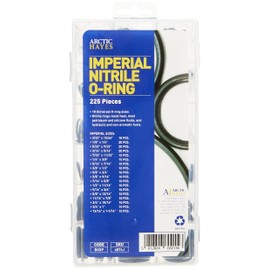 Arctic Hayes BOXP Imperial Nitrile O-Ring Assortment Washer 225-Pieces Kit, Black - Imperial