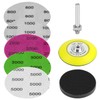 QWORK 3 Inch Assorted Grit Silicon Carbide Sanding Discs Set,
