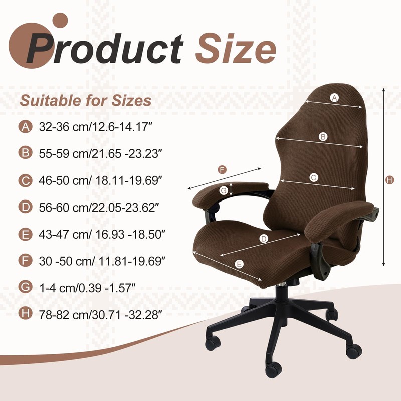 PATIKIL 1 Set Office Chair Cover, Desk Chair Cover Stretchable