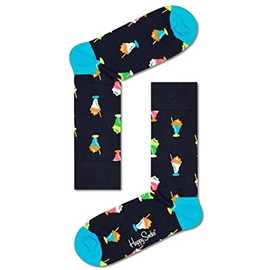 Happy Socks Unisex Happy Milkshake Socks, Blue, One Size UK