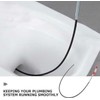 Desatascador de Tuberías Garra Flexible Manual de Acero Inoxidable