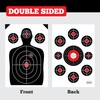 50 Pack Paper Shooting Target Silhouette Bundle - Black &